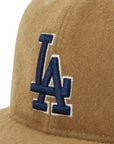 ニューエラ 9FIFTY MLB WOOL MELTON LAベージュ