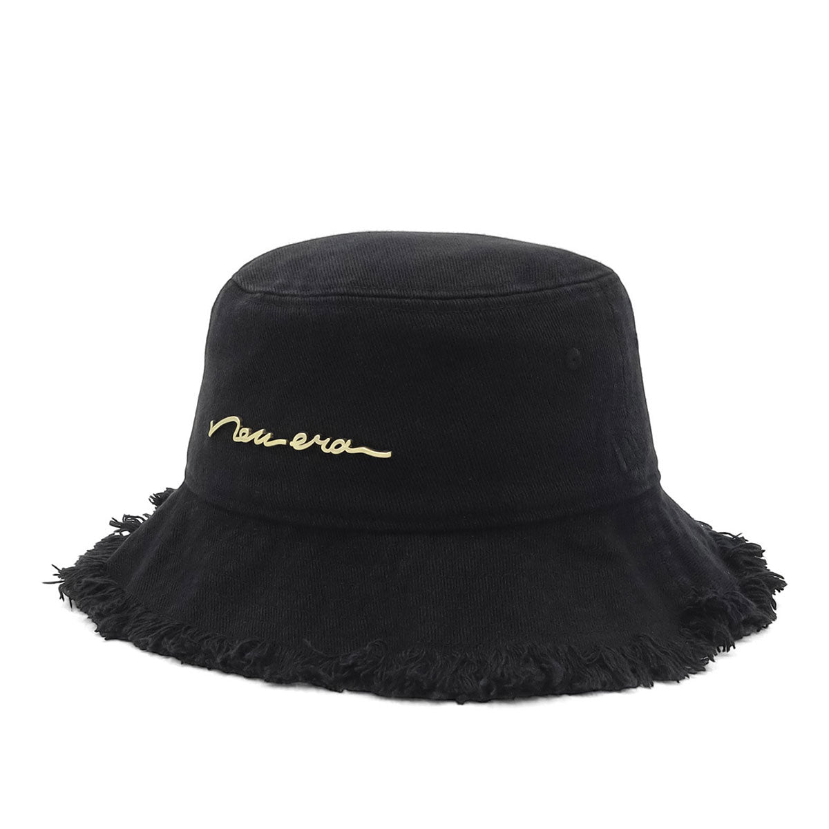 ニューエラ BUCKET-01 CUT OFF HANDWRITTEN METAL LOGO ブラック