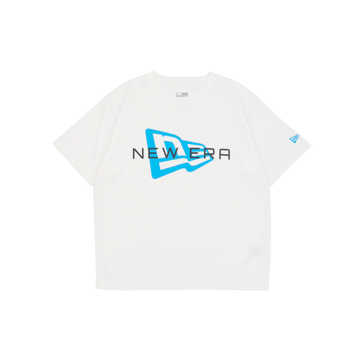 ニューエラ YOUTH S/S TECH TEE 26 ホワイト/ネオンブルー