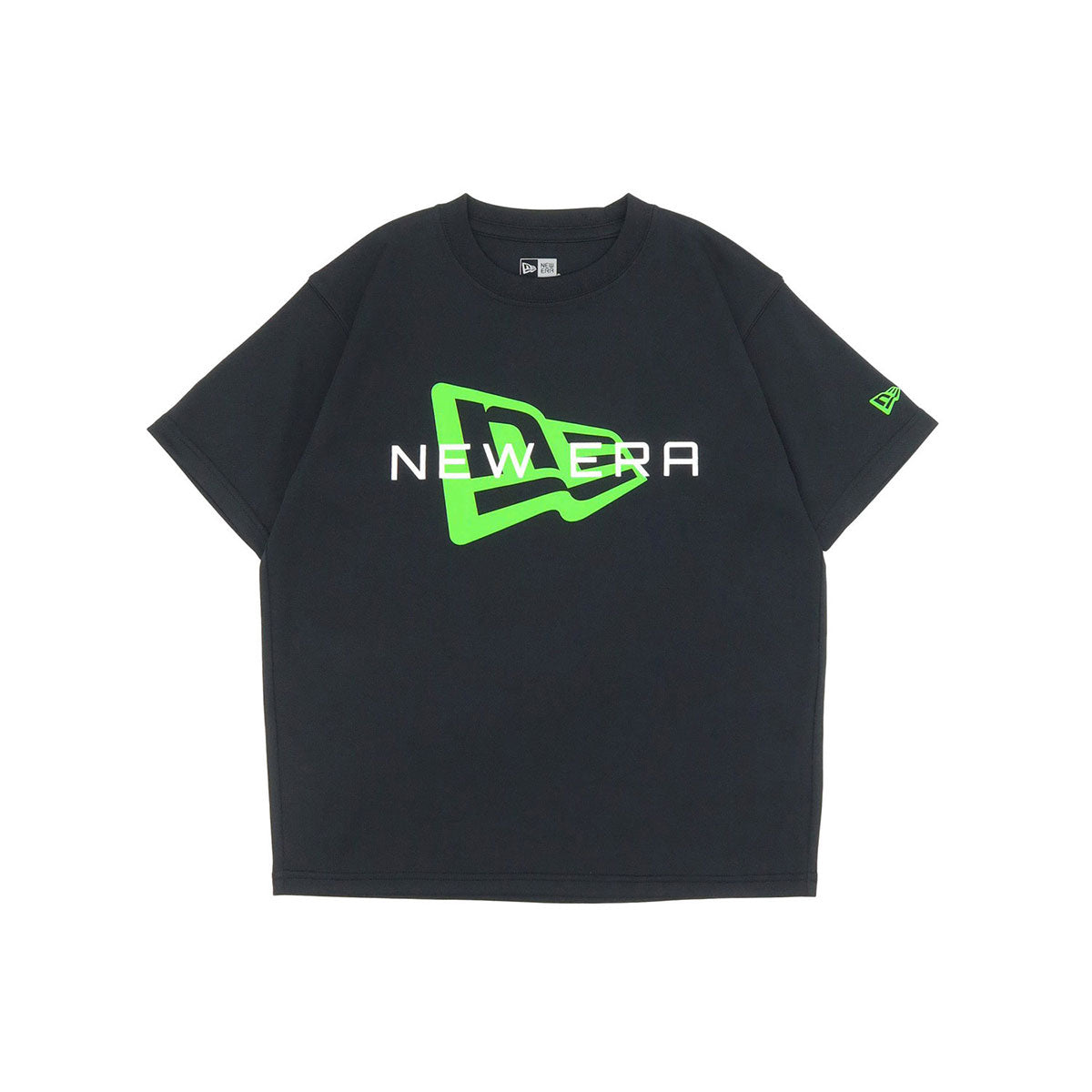 ニューエラ YOUTH S/S TECH TEE 26 ブラック/グリーンショック