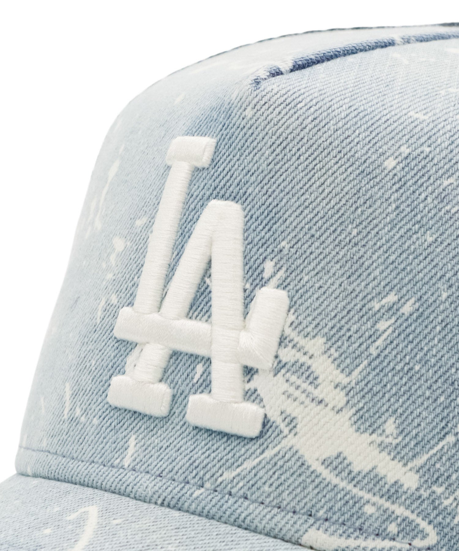 ニューエラ 9FORTY A-FRAME TRUCKER / CLOTH STRAP SPLASH PAINT DENIM LAウォッシュドデニム