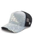ニューエラ 9FORTY A-FRAME TRUCKER / CLOTH STRAP SPLASH PAINT DENIM LAウォッシュドデニム