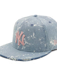 ニューエラ 59FIFTY SPLASH PAINT DENIM NY・Wデニム/ブラッシュS