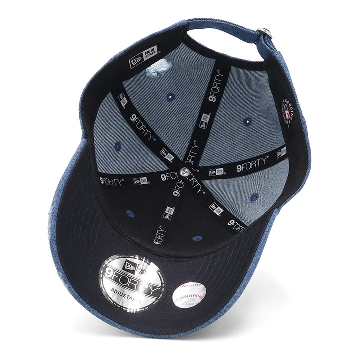 ニューエラ 9FORTY / CLOTH STRAP RHINESTONE MLB NYウォッシュドデニム