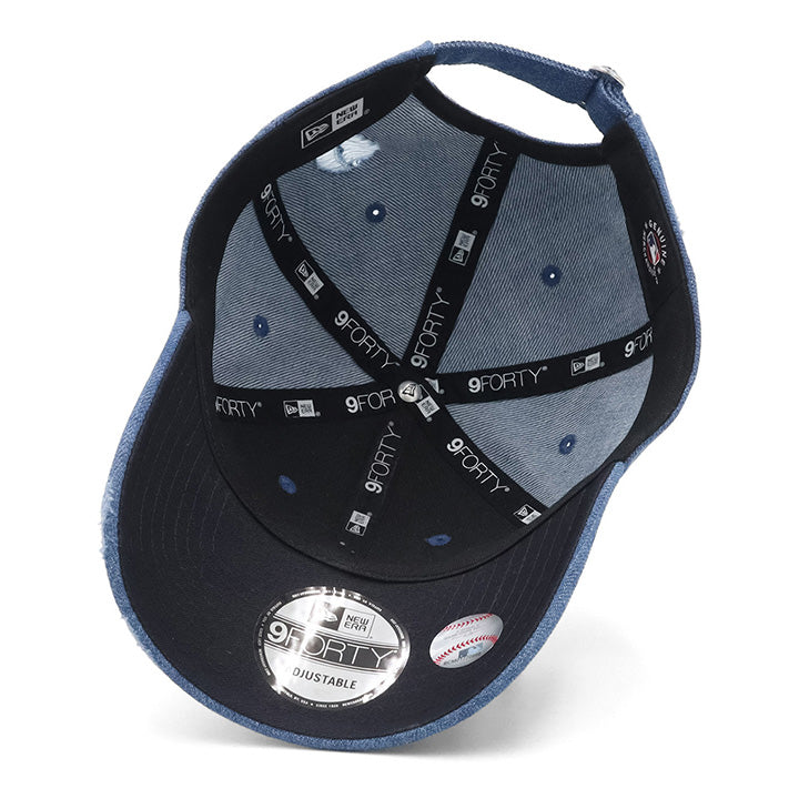 ニューエラ 9FORTY / CLOTH STRAP RHINESTONE MLB LAウォッシュドデニム