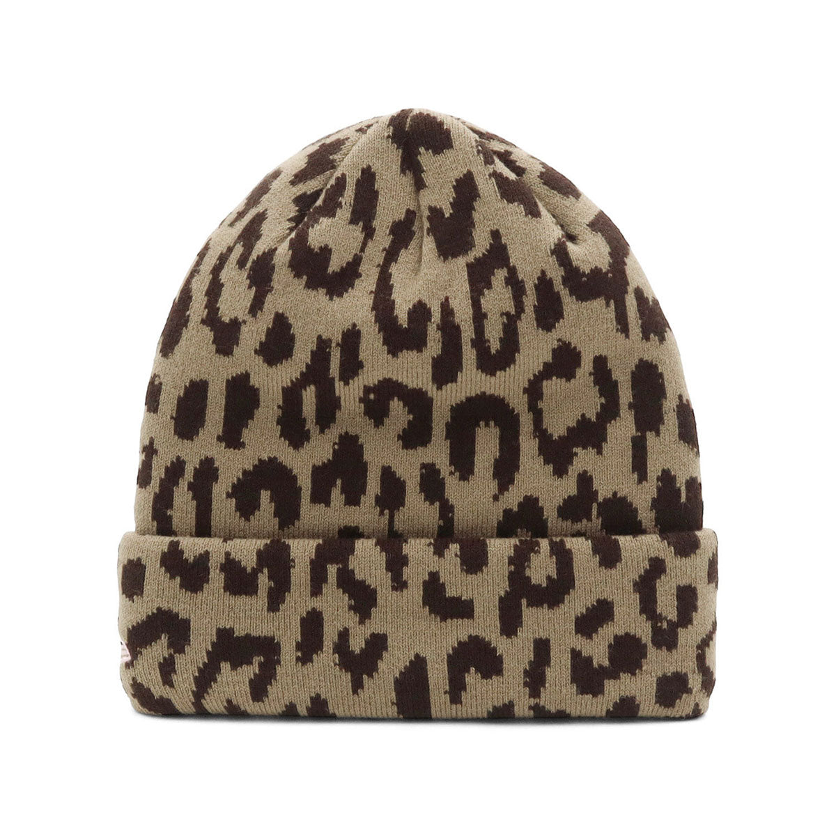 ニューエラ BASIC CUFF KNIT GRAPHIC LAベージュレオパード
