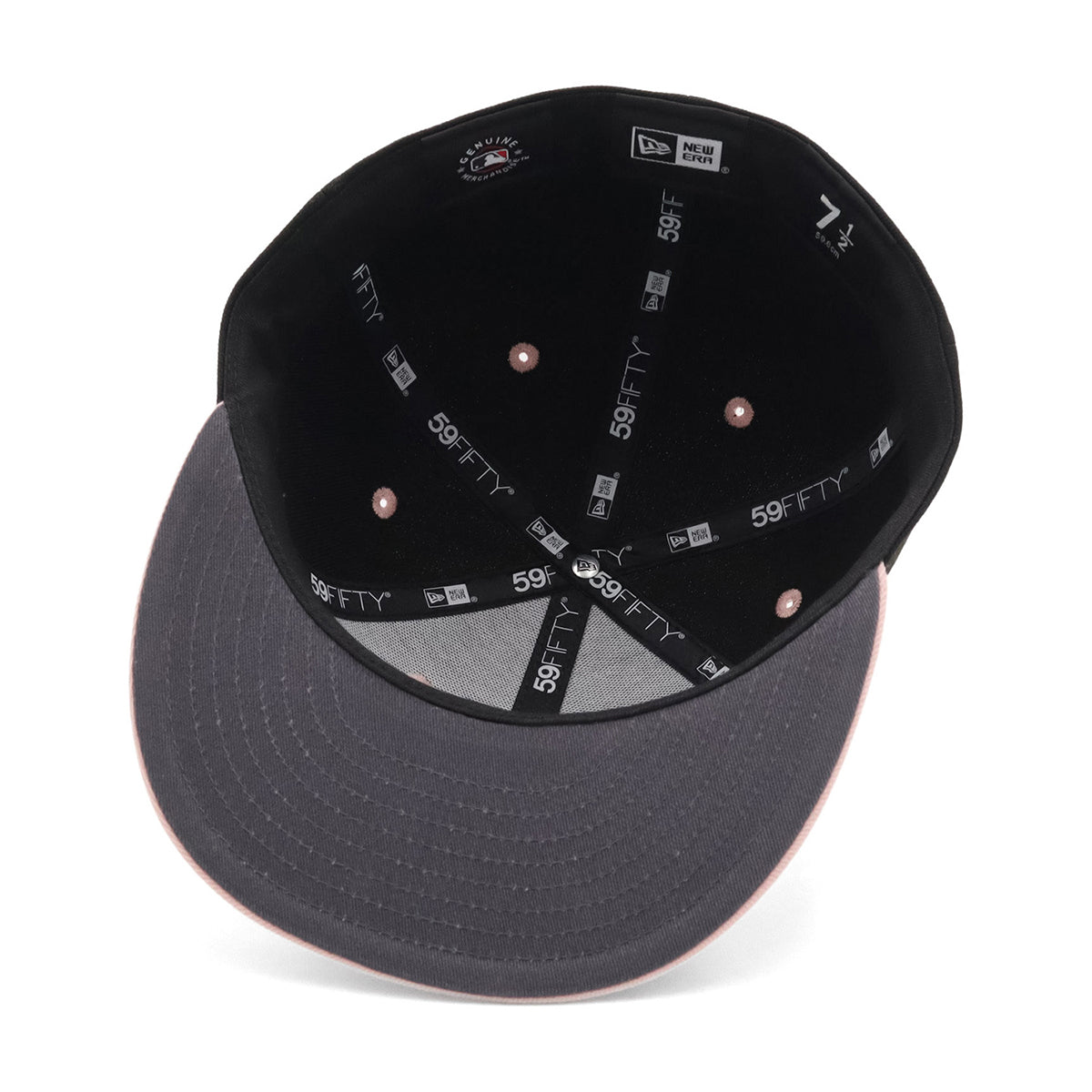ニューエラ キャップ 59FIFTY 2-TONE UNDER VISOR LAブラック/ピンク