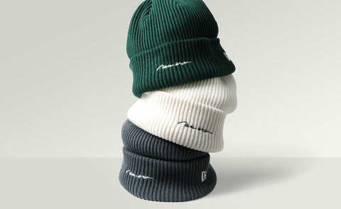 [別注] NEW ERA RIB CUFF KNIT HANDWRITTEN LOGO