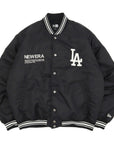 ニューエラ NYLON VARSITY JACKET LAブラック