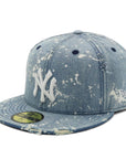 別注 ニューエラ 59FIFTY SPLASH PAINT DENIM ウォッシュドデニム