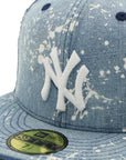 別注 ニューエラ 59FIFTY SPLASH PAINT DENIM ウォッシュドデニム