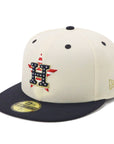 別注 ニューエラ 59FIFTY SIDE PATCH 2-TONE UNDER VISOR HOUクローム