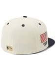 別注 ニューエラ 59FIFTY SIDE PATCH 2-TONE UNDER VISOR HOUクローム