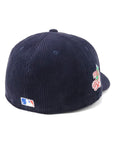 別注 ニューエラ LP 59FIFTY CORDUROY SIDE PATCH LAネイビー