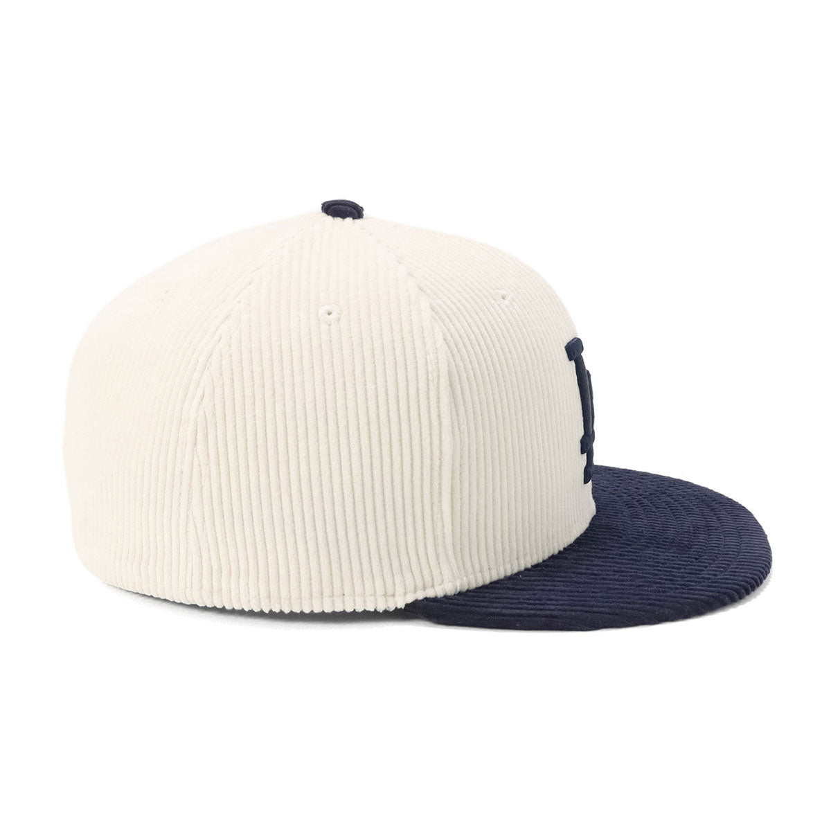 New Era 59FIFTY キャップ 7 5/8 アイボリー/ネイビー ニューエラ キャップ 59FIFTY CORDUROY 2-TONE LAアイボリー