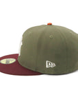 ニューエラ 59FIFTY SIDE PATCH 2-TONE UNDER VISOR NYニューオリーブ