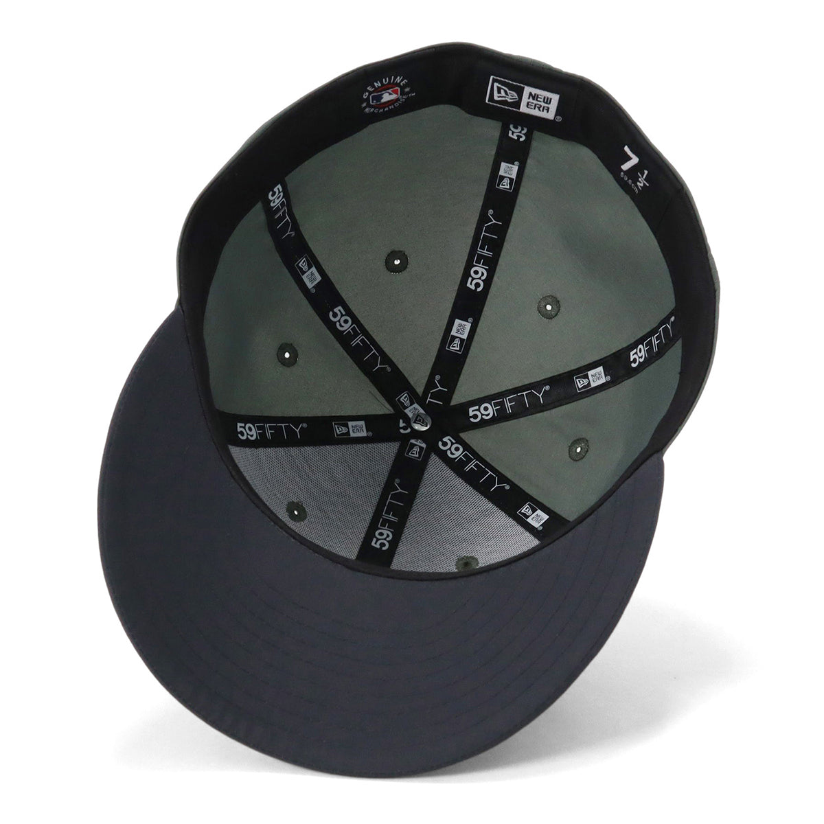 ニューエラ PRE-CURVED 59FIFTY VINTAGE NYLON 2-TONE NYサンドグレー