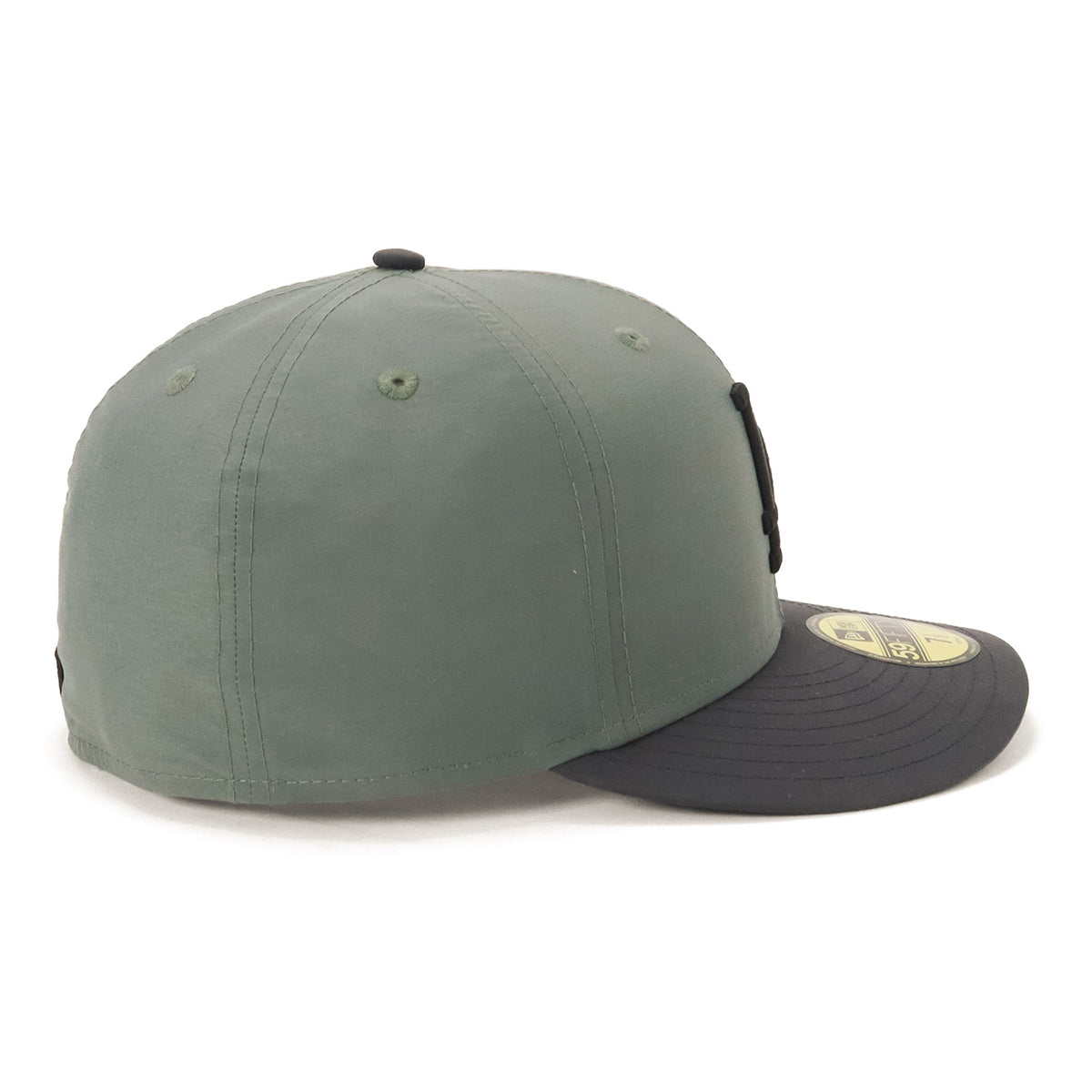 ニューエラ PRE-CURVED 59FIFTY VINTAGE NYLON 2-TONE LAサンドグレー