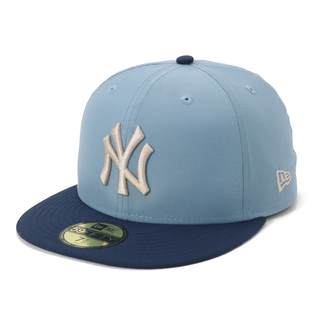 ニューエラ 59FIFTY VINTAGE NYLON 2-TONE NYサックスブルー/ネイビー