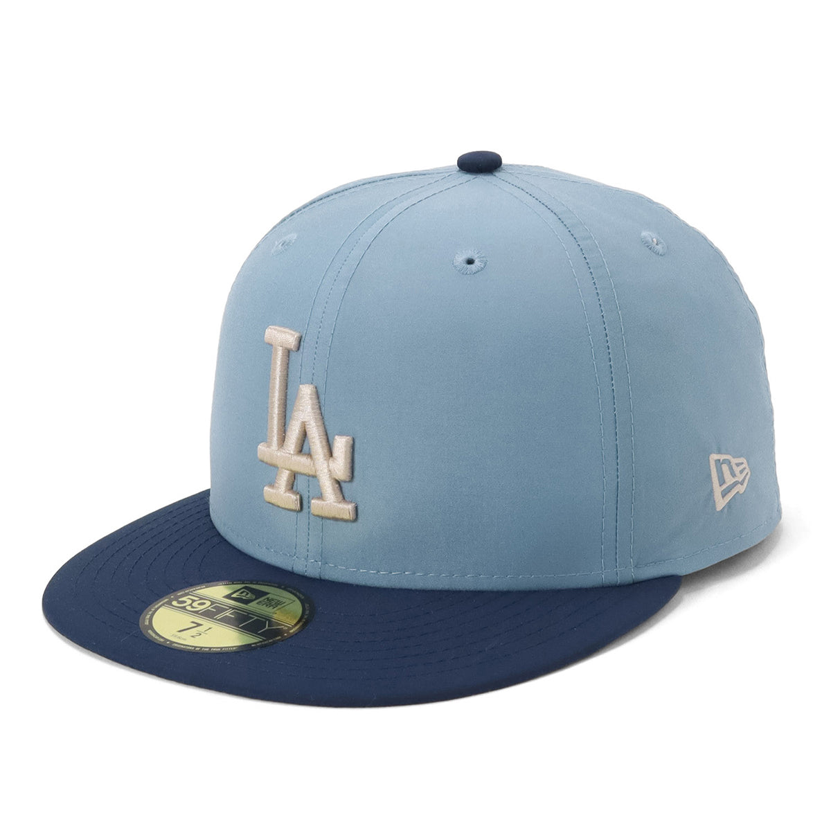 ニューエラ 59FIFTY VINTAGE NYLON 2-TONE LAサックスブルー/ネイビー