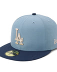 ニューエラ 59FIFTY VINTAGE NYLON 2-TONE LAサックスブルー/ネイビー