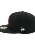 別注 ニューエラ 59FIFTY SIDE PATCH UNDER VISOR BOSブラック