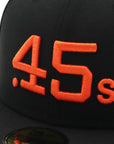 別注 ニューエラ 59FIFTY SIDE PATCH UNDER VISOR HOU45ブラック