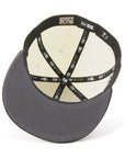 別注 ニューエラ 59FIFTY SIDE PATCH 2-TONE UNDER VISOR OAKクロームホワイト