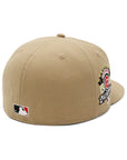 別注 ニューエラ 59FIFTY SIDE PATCH UNDER VISOR CUBキャメル