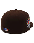 別注 ニューエラ 59FIFTY SIDE PATCH UNDER VISOR CUBバーントウッド