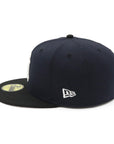 別注 ニューエラ 59FIFTY SIDE PATCH 2-TONE UNDER VISOR NYネイビー/ブラック