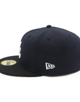 別注 ニューエラ 59FIFTY SIDE PATCH 2-TONE UNDER VISOR ATLネイビー/ブラック