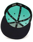 別注 ニューエラ 59FIFTY SIDE PATCH 2-TONE UNDER VISOR NYブルーティント