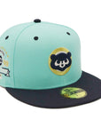 別注 ニューエラ 59FIFTY SIDE PATCH 2-TONE UNDER VISOR CUBブルーティント