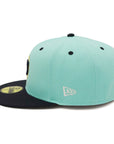 別注 ニューエラ 59FIFTY SIDE PATCH 2-TONE UNDER VISOR CUBブルーティント