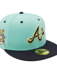 別注 ニューエラ 59FIFTY SIDE PATCH 2-TONE UNDER VISOR ATLブルーティント