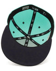 別注 ニューエラ 59FIFTY SIDE PATCH 2-TONE UNDER VISOR ATLブルーティント