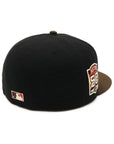 別注 ニューエラ 59FIFTY SIDE PATCH 2-TONE UNDER VISOR HOUブラック/ウォルナット