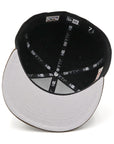 別注 ニューエラ 59FIFTY SIDE PATCH 2-TONE UNDER VISOR HOUブラック/ウォルナット