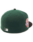 別注 ニューエラ 59FIFTY SIDE PATCH 2-TONE UNDER VISOR CWSダークグリーン