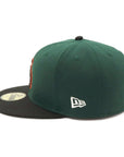 別注 ニューエラ 59FIFTY SIDE PATCH 2-TONE UNDER VISOR SDダークグリーン