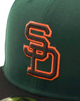 別注 ニューエラ 59FIFTY SIDE PATCH 2-TONE UNDER VISOR SDダークグリーン