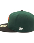 別注 ニューエラ 59FIFTY SIDE PATCH 2-TONE UNDER VISOR SFダークグリーン