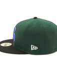 別注 ニューエラ 59FIFTY SIDE PATCH 2-TONE UNDER VISOR MONダークグリーン