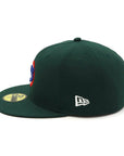 別注 ニューエラ 59FIFTY SIDE PATCH UNDER VISOR CUBダークグリーン