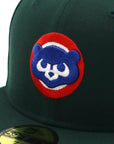 別注 ニューエラ 59FIFTY SIDE PATCH UNDER VISOR CUBダークグリーン