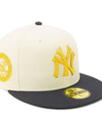 別注 ニューエラ 59FIFTY SIDE PATCH 2-TONE UNDER VISOR NYクロームホワイト