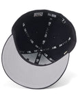 別注 ニューエラ LP 59FIFTY SIDE PATCH UNDER VISOR LAネイビー