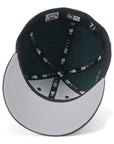 別注 ニューエラ LP 59FIFTY SIDE PATCH UNDER VISOR ATLダークグリーン