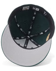 別注 ニューエラ LP 59FIFTY SIDE PATCH UNDER VISOR NYMダークグリーン